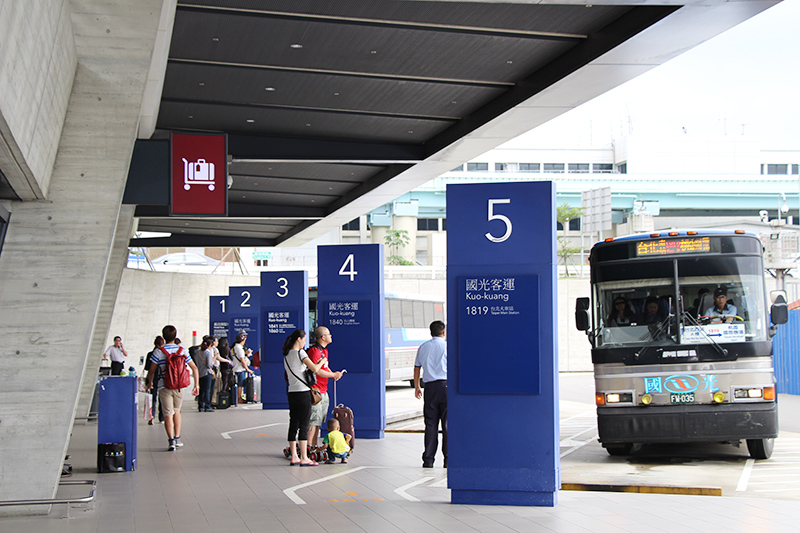 From Taoyuan International Airport, passengers may take a freeway bus to any of the major cities in Taiwan