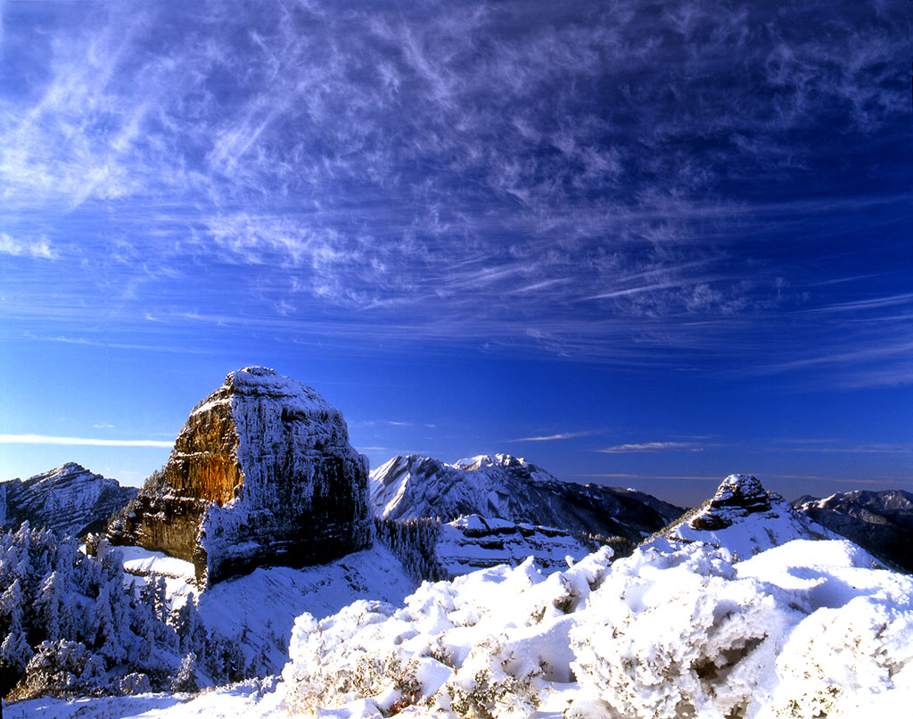 Snow scenery in Dabajian Mountain and Xiaobajian Mountain