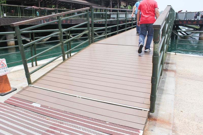 Wheelchair ramp at the port