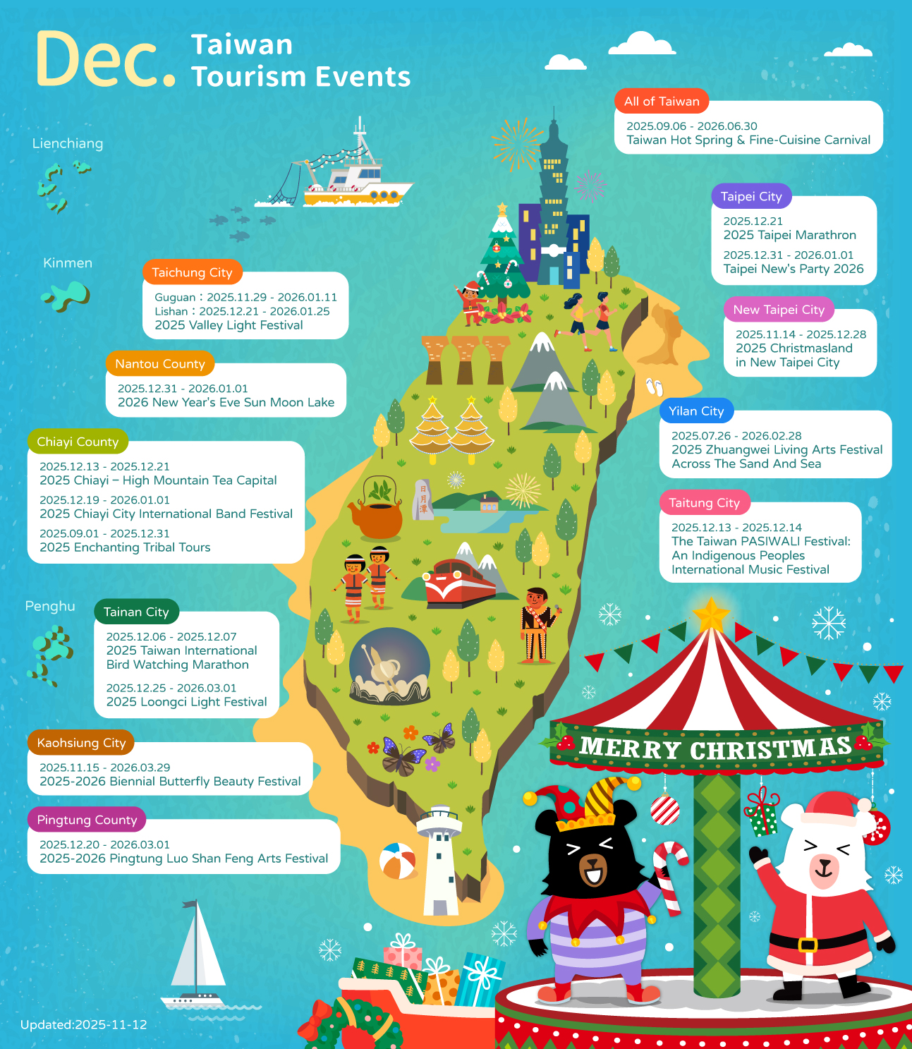 December Taiwan Tourism Events