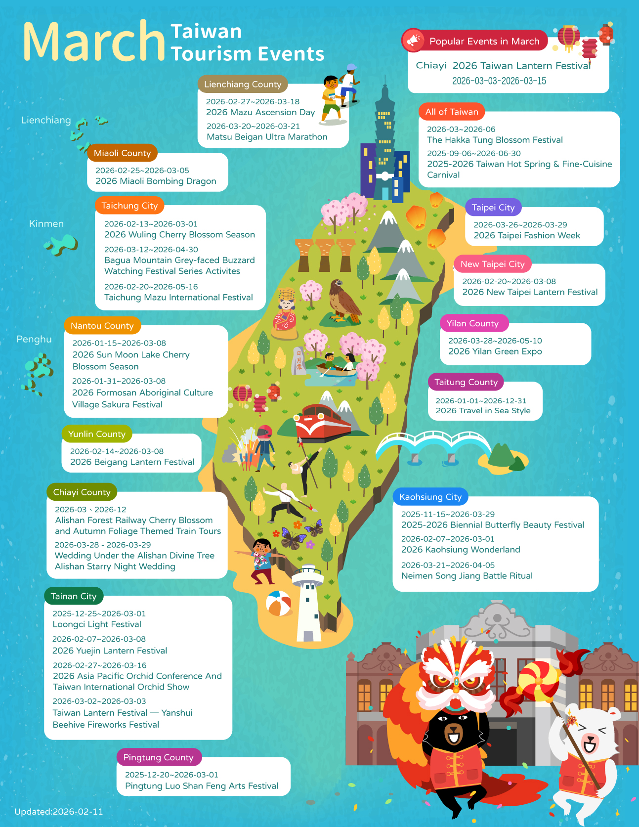  March Taiwan Tourism Events