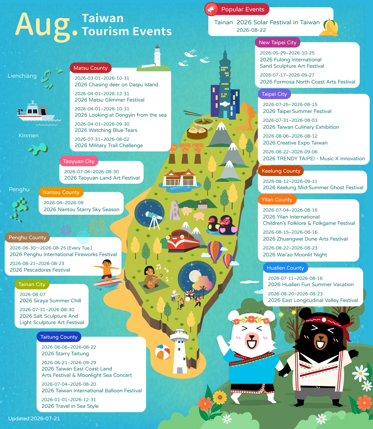 August Taiwan Tourism Events