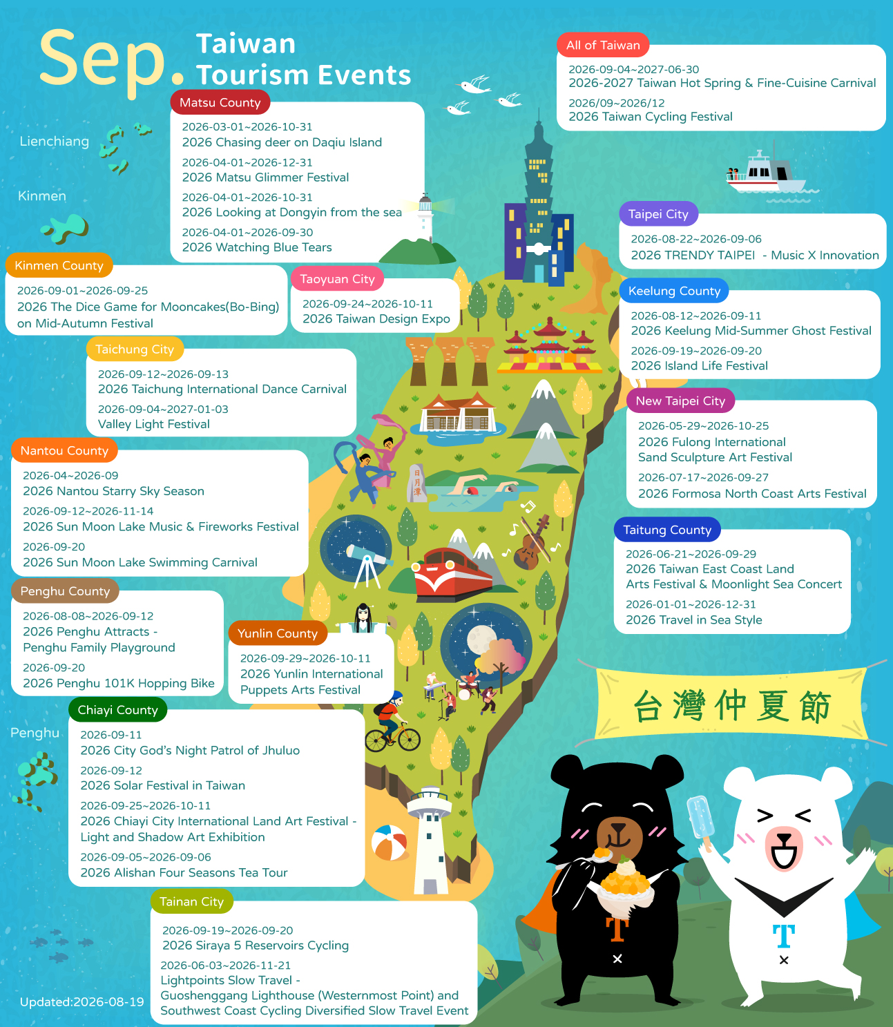 September Taiwan Tourism Events