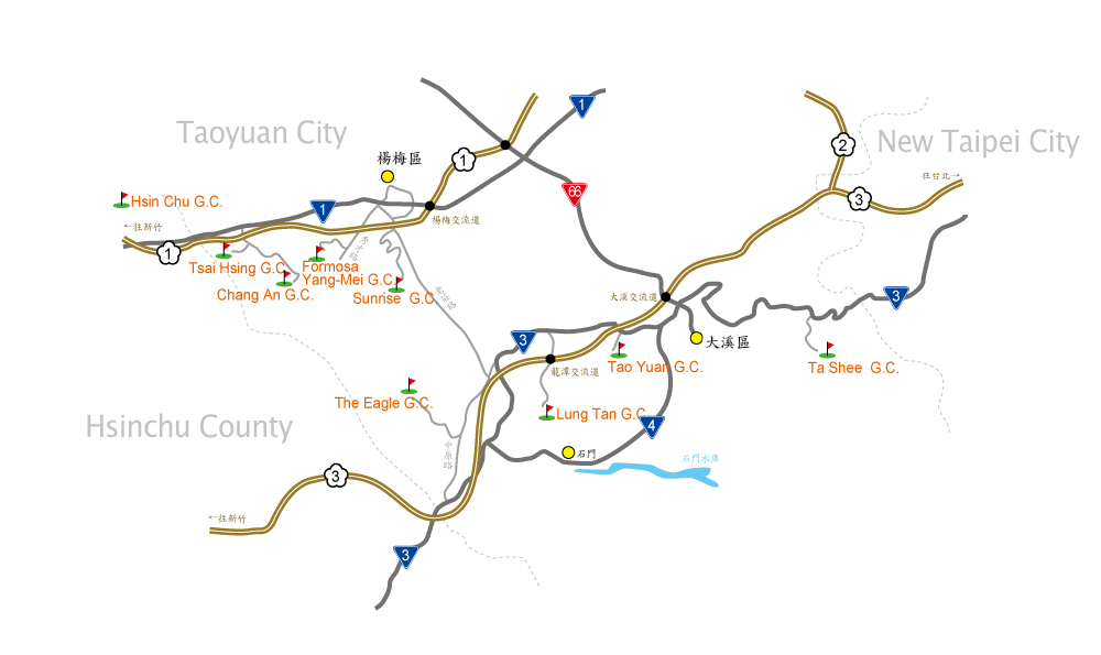 Golf Courses of Hsinchu Area Golf Courses of Hsinchu Area