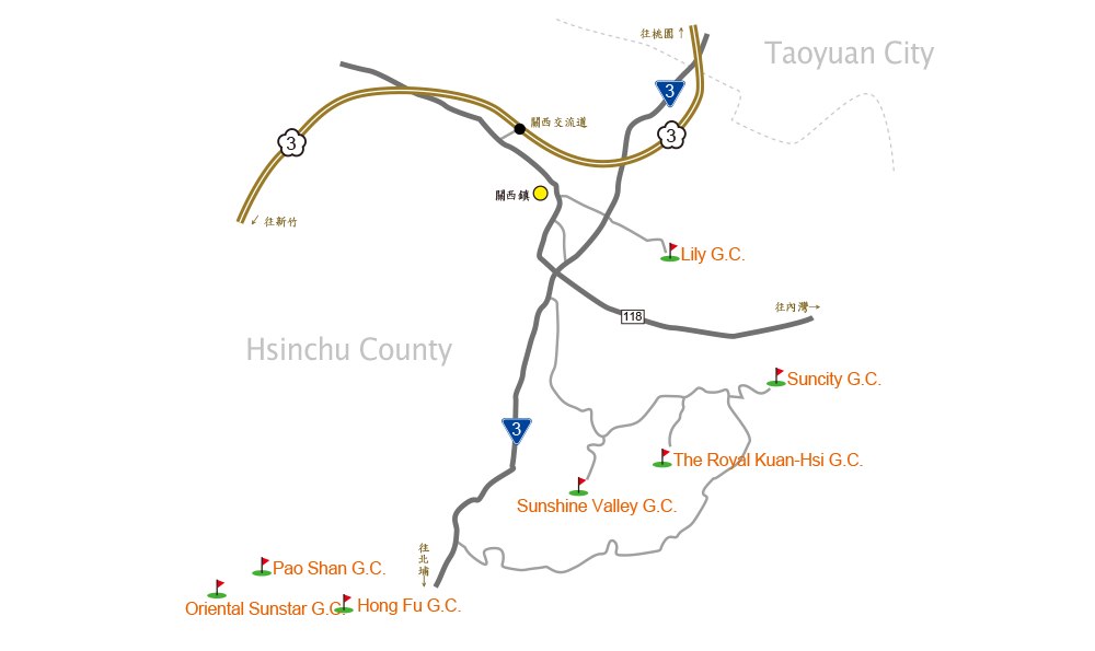Golf Courses of Hsinchu Area Golf Courses of Hsinchu Area